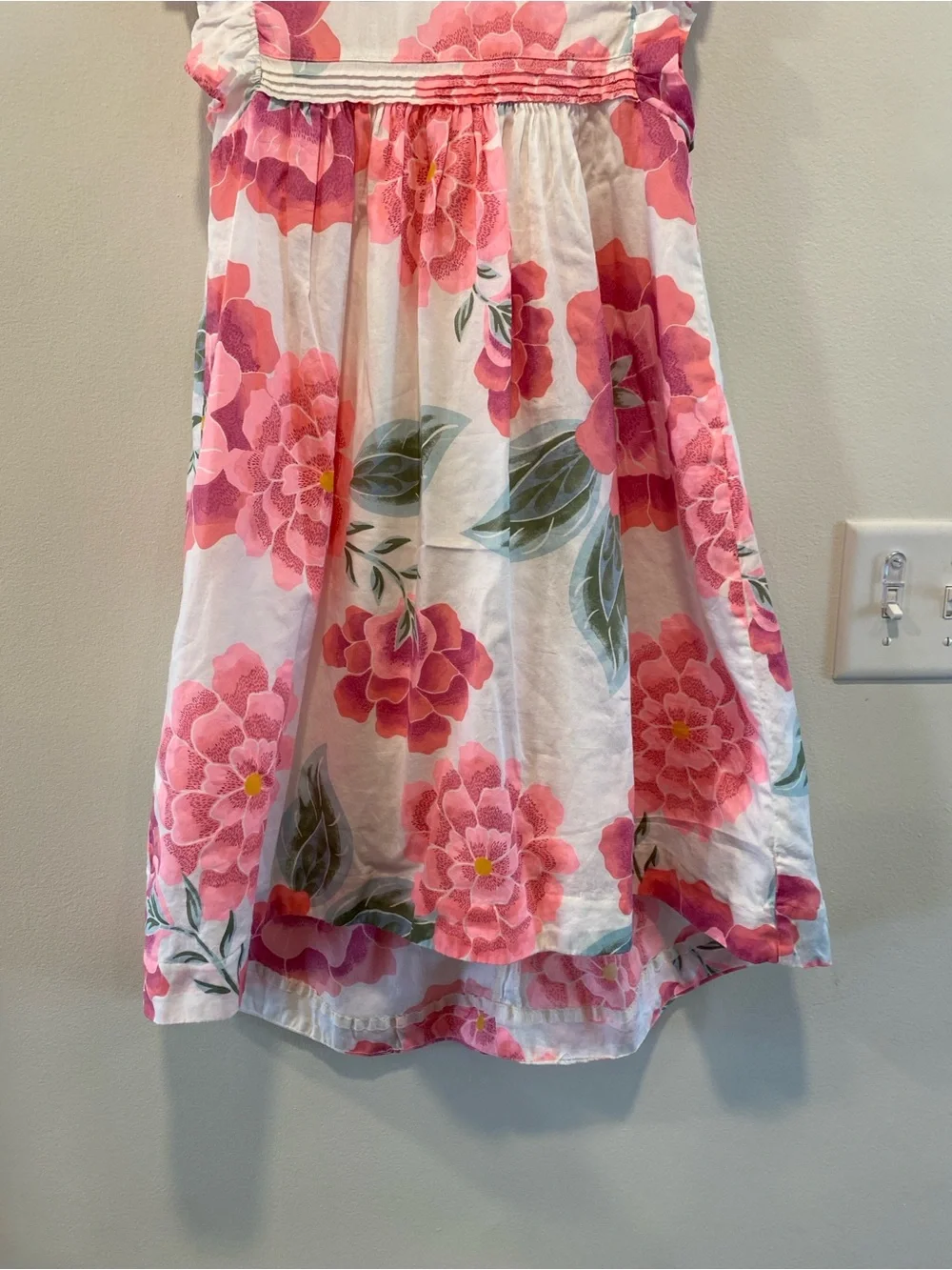 Tea coklection girls Cassie floral dress high-low hem peonie print size 8